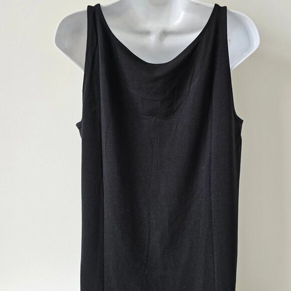 NWT EILEEN FISHER Black Stretch Jersey Scoop Neck Tank Top Small - Picture 6 of 7